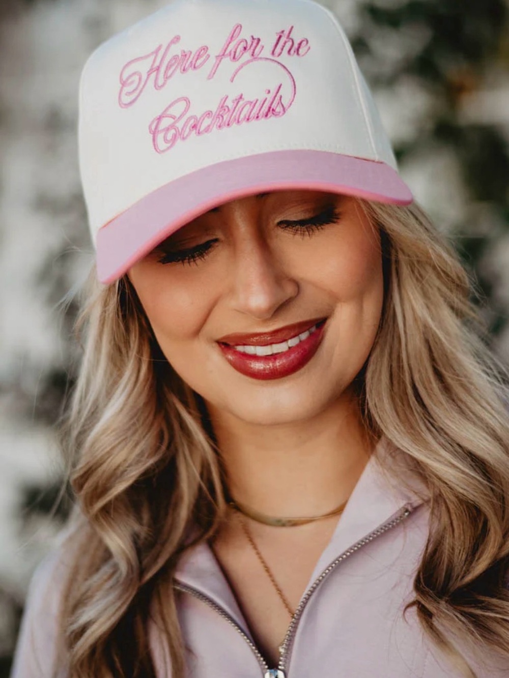 David & Young “Here for the Cocktails” Two-Tone Baseball Cap – NWT
